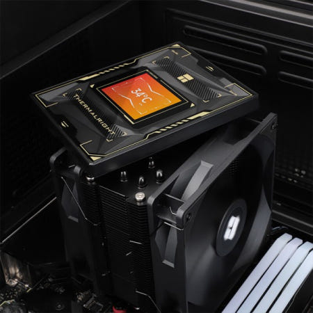 Thermalright BA-120 VISION CPU 쿨러 6 히트 파이프 PC 라디에이터 2.4 인치 디지털 LCD 디스플레이 인텔 1700 115X AM4/AM5 AMD용