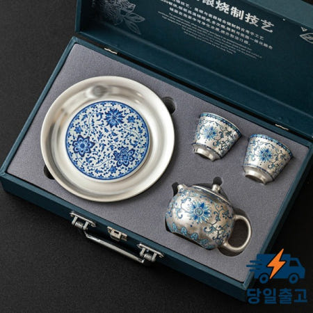 999 류인 쿵푸 차 세트 선물 상자 하나의 주전자 두 개의 컵 세라믹 음용