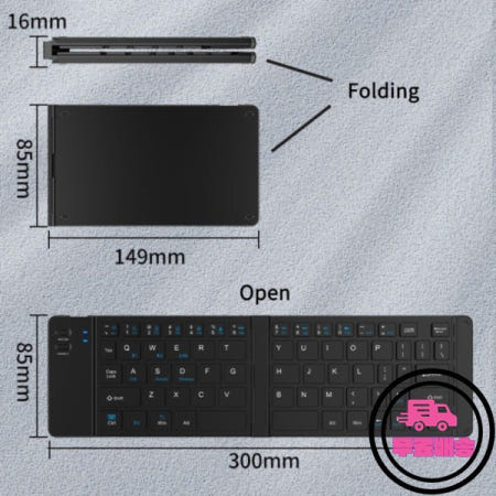 밸류 콤보 휴대용 2단 접이식 키보드 무료 마우스 선물 블루투스 터치패드 윈도우 안드로이드 맥 IOS 태블릿용
