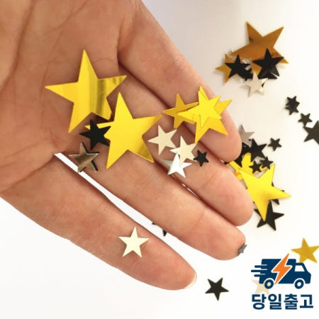 골드 실버 블랙 혼합 별 대형 패킷 테이블 색종이 웨딩 파티 할리우드 카지노 장식