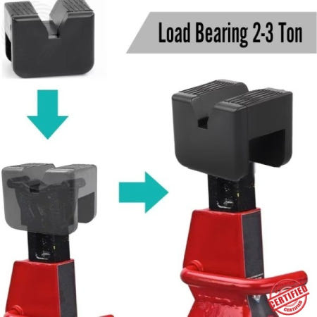 범용 고무 패드 쿠션 브래킷 자동차 리프트 잭 스탠드 검정색 슬롯형 플로어 프레임 레일 어댑터