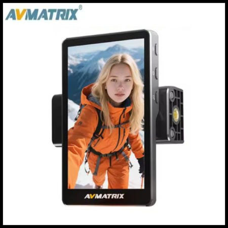 AVMATRIX VM40 전화 셀카 모니터 3.97인치 디스플레이 1080P 실시간 상호 작용 iPhone Android Selfie Live