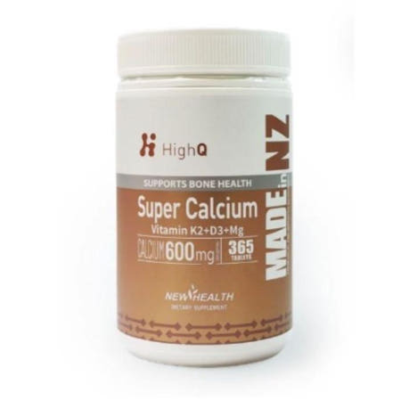 [해외]HighQ Super Calsium 하이큐 슈퍼 칼슘 비타민 K2 D3 마그네슘 365정 1팩