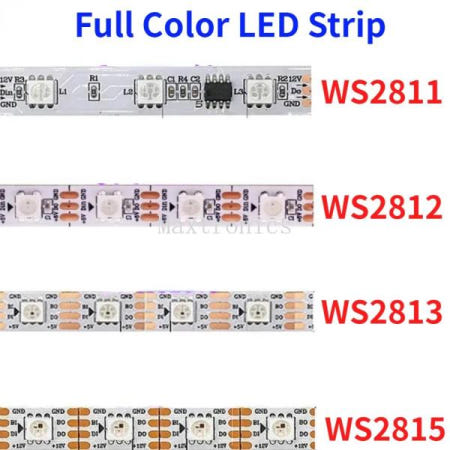 픽셀 풀 컬러 LED 스트립 개별 주소 지정 가능 WS2811 30 Leds/m 테이프 조명 DC5V 60/144