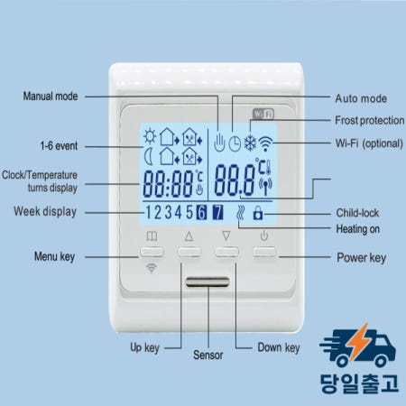 스마트 온도 조절기 Tuya WiFi 홈 전기 바닥 난방 컨트롤러 수성 가스 보일러 원격 Voive Alexa Google Yandex