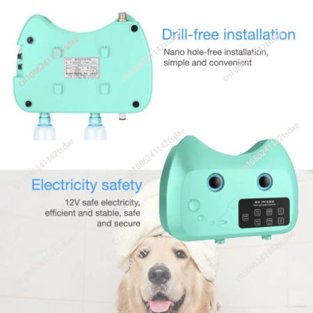 애완 동물 미용 청소 4 병 목욕 마사지 고양이와 개 스파 버블 머신 샴푸 혼합 및 희석