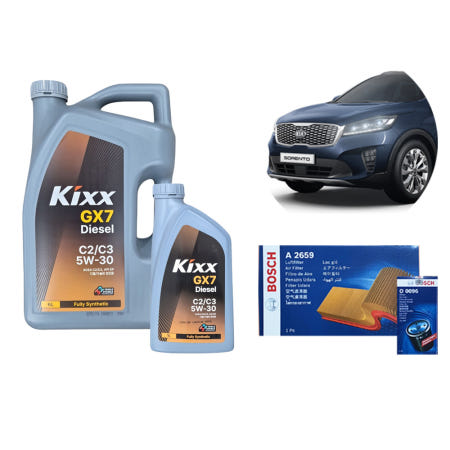 [GS칼텍스]올뉴쏘렌토 디젤 엔진오일 필터세트 킥스 GX7 C2C3 5W30 [구 D1]