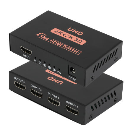 [넥시]NEXI 4포트 HDMI분배기 영상 공유 HDMI1.4 1:4 화면 분할기 NX1407