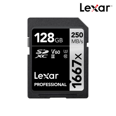 렉사 SD카드 1667x V60 UHS-II 캐논 소니 니콘 후지 128GB
