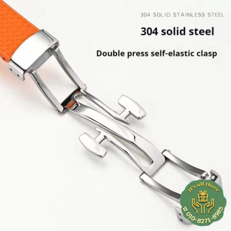 파텍 필립 아쿠아넛 실리콘 러버 시계줄용 스테인리스 스틸 광택 시계 버클 16mm 18mm 메탈 폴딩 클래스프