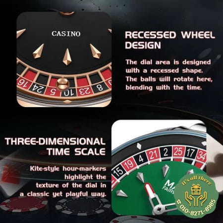 마크 페어웨일 2025 신상 최고급 브랜드 남성 쿼츠 시계 아라비아 숫자 회전 다이얼 룰렛 오토매틱 시계 다이아몬드 야광 핸즈