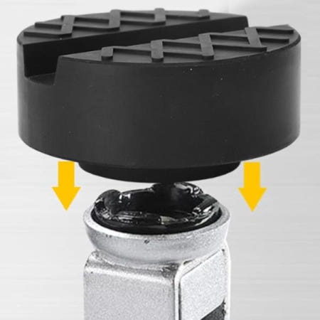 2타입 유니버설 고무 잭 패드 서포트 핀치 블랙 슬롯형 플로어 프레임 레일 어댑터 자동차 리프트 스탠드