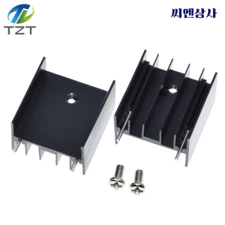 [해외]TZT 히트싱크 25x24x16mm 라디에이터 쿨러 알루미늄 메탈 슬롯팅 냉각 칩용