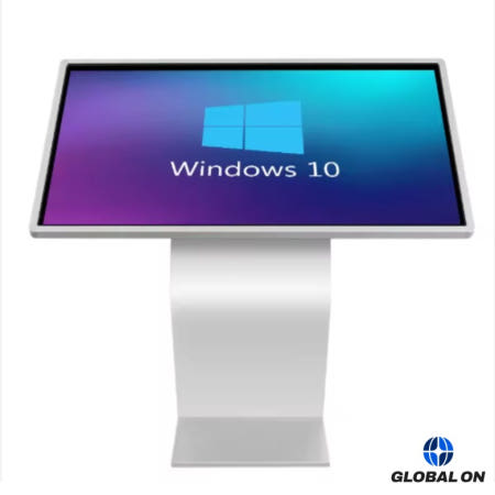 바닥에 서 있는 셀프 키오스크 LCD 패널 디지털 정보 표시 32/43인치 올인원 터치스크린 인터넷 광고