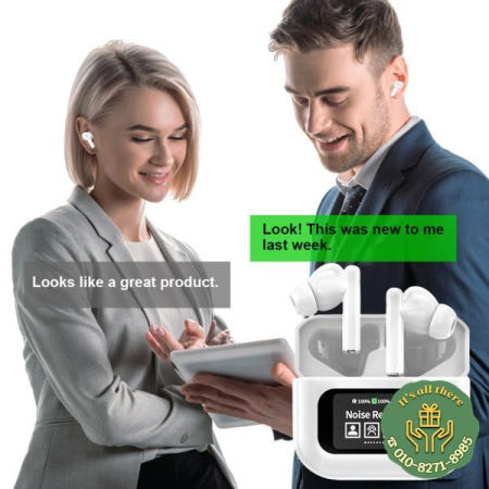 144개 언어 실시간 번역 이어버드 ANC 노이즈 캔슬링 무선 BT 5.4 번역 헤드셋 (스포츠 비즈니스 여행용)