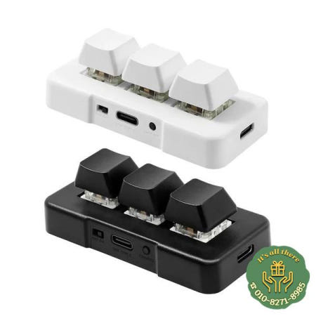 [해외]MK321BT Bluetooth 무선 스위치 3 키 미니 USB + BT + 유선 3 모드 사무용 게임 멀티미디어 키보드 용 맞춤형 키보드