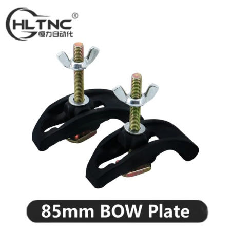 HLTNC 85mm 보우 플레이트 세트 조각 기계 목공 T-슬롯 작업 테이블 용 나일론 압력 프레스 클램프 고정 장치