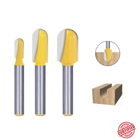 XCAN 슬롯 밀링 커터 1/4 생크 볼 노즈 라우터 비트 카바이드 엔드 밀 코어 박스 목공 도구용 슬롯 밀링 커터