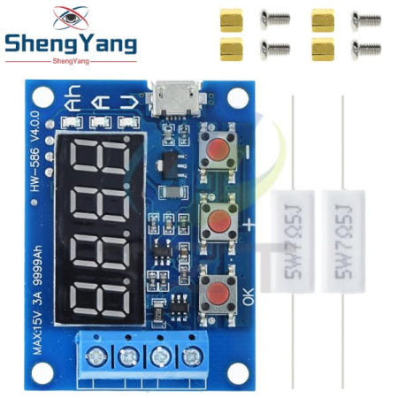 TZT 1.2V 18650 ZB2L3 리튬 이온 배터리 용량 테스터 + 저항 납산 측정기 방전