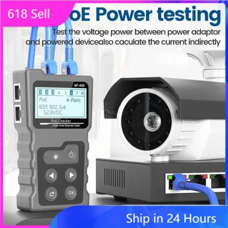 핫 프로모션 NOYAFANOYAFA NF-488 네트워크 케이블 테스터 LCD 디스플레이 트래커 PoE 체커 온라인 전압