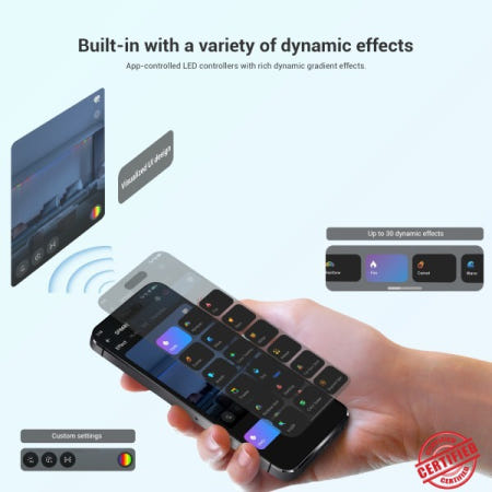 5V-24V RGB SPI LED 컨트롤러 블루투스 APP 제어 WS2811 주소 지정 가능 스트립 빛에 대 한 2.4G RF 원격