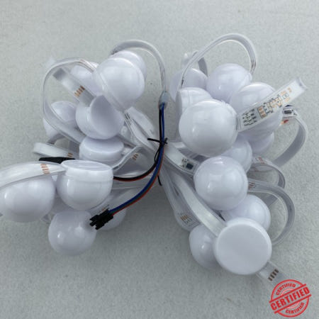 주소 지정 가능 30픽셀(90led) 5m 직경 40mm WS2811 RGB 스마트 픽셀 볼 방수 DC12V 6픽셀/m(하나의 커버에 각각
