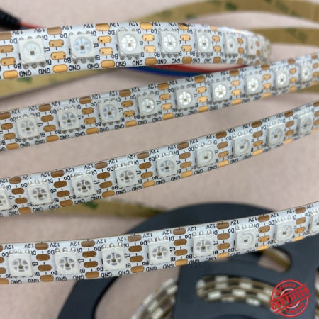 96leds/m WS2815 DC12V 주소 지정이 가능한 풀 컬러 RGB 5050 LED 스트립 4m 실리콘 코팅 방수 IP65 흰색 PCB