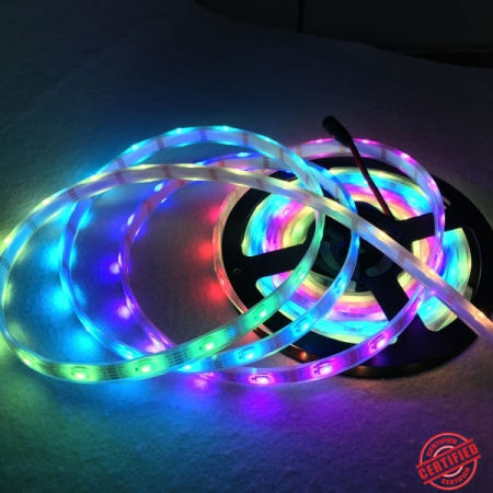 30led/m 5m WS2815 DC12V 주소 지정 가능 풀 컬러 RGB 5050 LED 스트립 튜브에 에폭시 충전 IP68 흰색 PCB