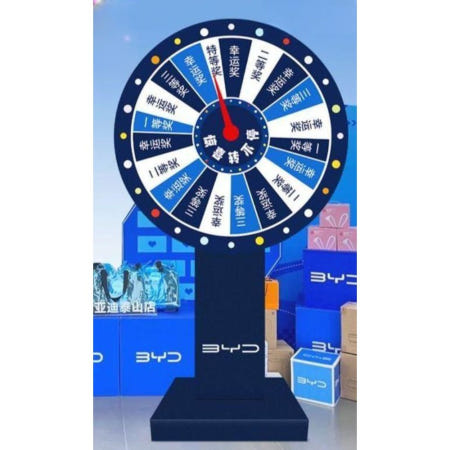 [해외]대형 룰렛 돌림판 행사용 복불복 게임 원판 경품 파티 기타 테이블 60cm 파란색 나무 베이스