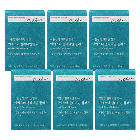 에스더포뮬러 식물성 멜라토닌 멜라나인 플러스 30정 6박스