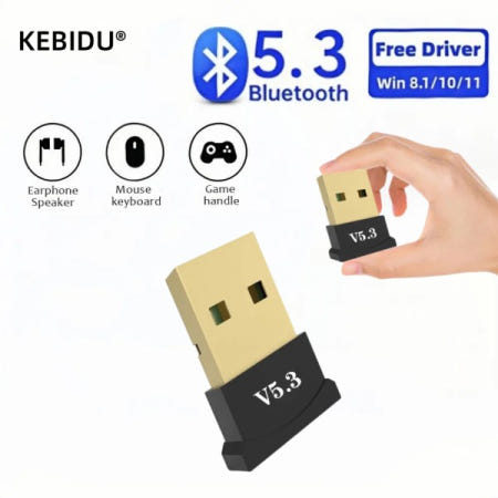 USB 블루투스 5.3 수신기 PC 스피커 용 무선 오디오 동글 어댑터 노트북 마우스 키보드 이어폰 Win8/10/11