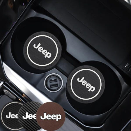 [해외]자동차 물컵 슬롯 패드 실리카 젤 소프트 매트 액세서리 지프 레니게이드 컴패스 그랜드 체로키 랭글러 패트리어트 루비콘용