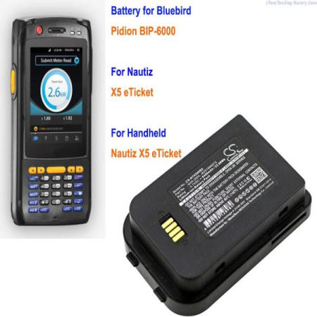 블루버드 피디온 BIP-6000 핸드헬드 Nautiz X5 eTicket 배터리 NX5-2004 6400mAh