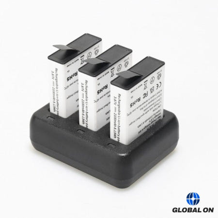 액션 3/오스모 4용 3채널 USB 충전기 배터리 슬롯 방지 플라스틱 트리플 R5A1