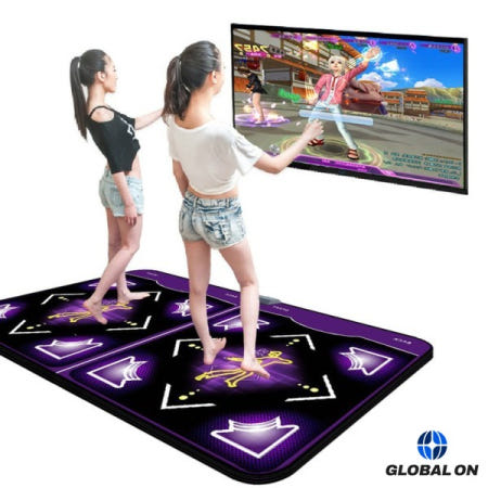 더블 댄스 매트 HD TV 컴퓨터 인터페이스 듀얼 두꺼운 컷 과일 다이어트 체성감각 PK 담요 레볼루션 게임 콘솔