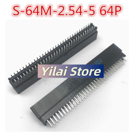 와일드 마우스 2.54 버스 소켓 S-64M-2.54-5 64P 골드 핑거 슬롯 귀 없음
