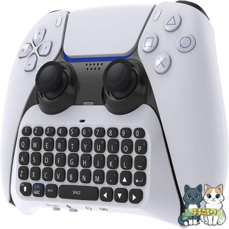 [해외]쿠쿠스토어 내장형 스피커 3.5MM 오디오 잭 및 Type-C 충전 포트가 있는 Playstation5 휴대 무선 컨트롤러 키보드