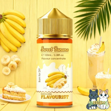 [해외]플레이버리스트 스위트 바나나 수성 향료 농축액 10ml 병에 담긴 DIY 아로마