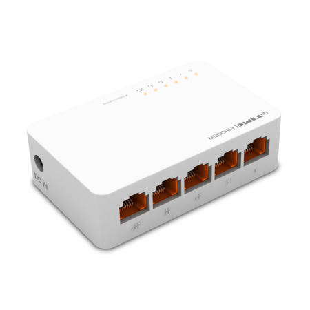 EFM 네트웍스 ipTIME 아이피타임  H8005R 5포트 기가비트 스위칭허브 케이블 자동감지 화이트