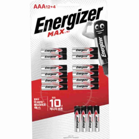 [샘샘스 협력사]알카라인 건전지 맥스 AAA 12+4 16개입 10개입 저울건전지 리모컨건전지 키보드건전지