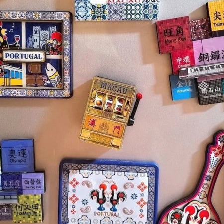 [해외]마카오 슬롯 머신 냉장고 자석 스티커 777 미니 복권 기계 모델 관광 기념품