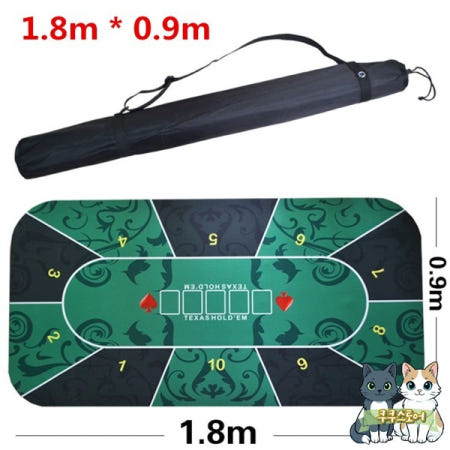 [해외]텍사스 홀덤 테이블보 포커 보드 게임 디지털 인쇄 스웨이드 고무 패드 카지노 룰렛 주사위 베팅 매트 180x90cm