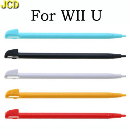 JCD 5PCS 모바일 터치 펜 스크린 연필 WIIU 슬롯 Nintend Wii U 게임 콘솔 용 하드 플라스틱 스타일러스