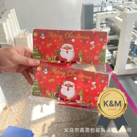 2025년 신규 USD 크리스마스 빨간 봉투 (10개 카드 슬롯 포함) 서프라이즈 파티 저금통