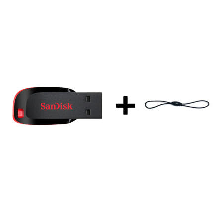 샌디스크 Cruzer Blade Z50 USB 메모리 유에스비+고리줄 16GB
