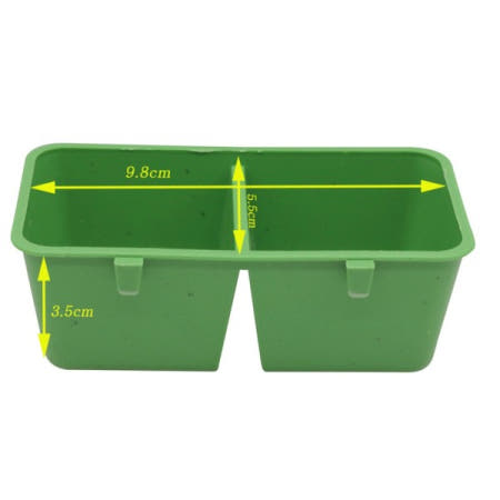 [해외]플라스틱 듀얼 앵무새 비둘기 스러시 퍼그 미스터리 버드 1 개 녹색 II 슬롯 길이 9.8cm 너비