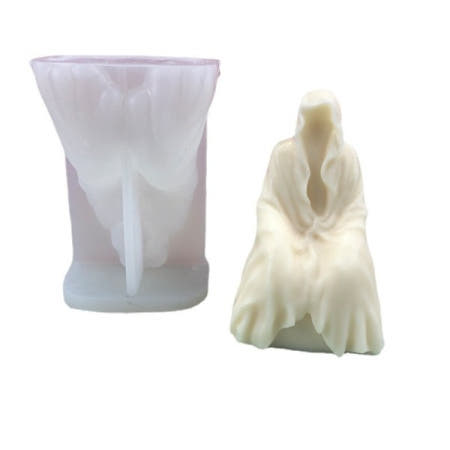 [해외]유령 왕 실리콘 양초 금형 DIY 수제 아로마 테라피 석고 장식품 비누 수공예품 만들기 도구