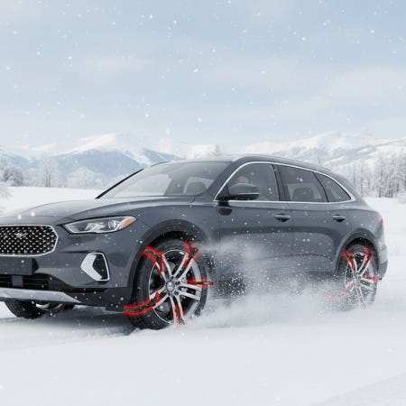 [바모코리아]아우디E트론스노우체인 긴급설치 눈길