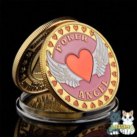 [해외]네바다 라스베가스 포커 칩 엔젤 카지노 챌린지에 오신 것을 환영합니다. 금화 행운의 기념품 맞춤형 토큰 코인 컬렉션