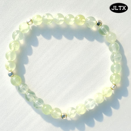 [금림천하]6mm 천연 프레나이트 사각실버 펜던트 원석팔찌 풍요 자유 행운